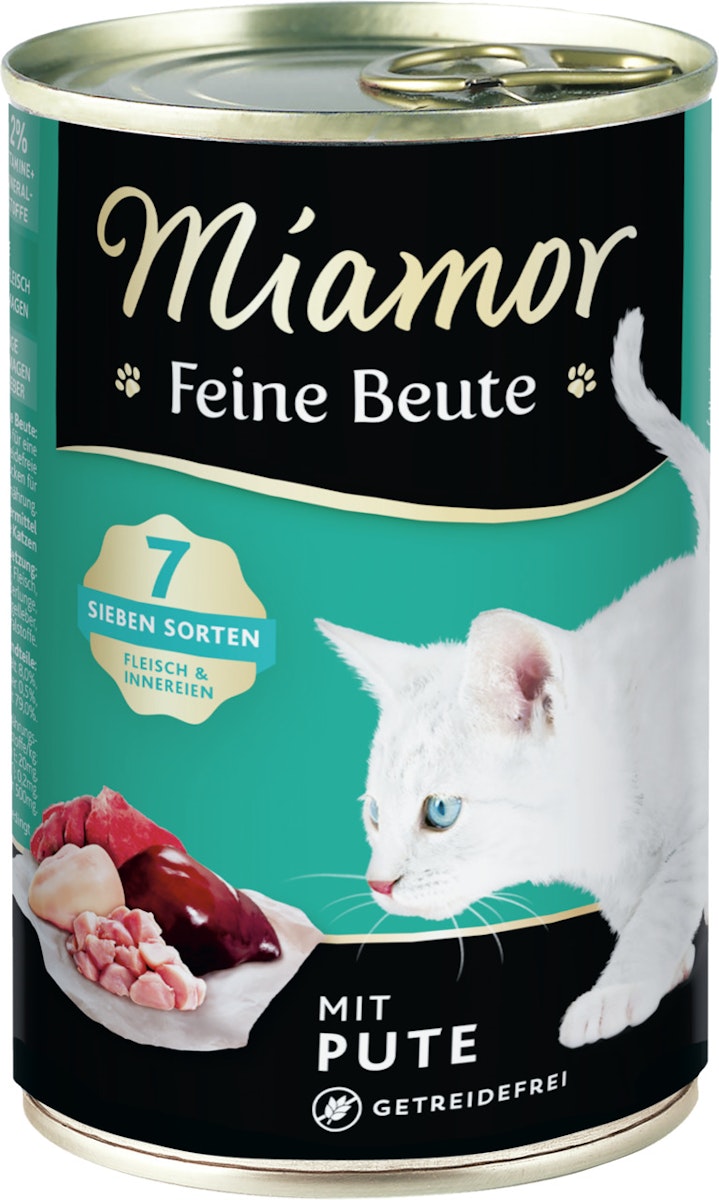 Miamor Feine Beute 400g Dose Katzennassfutter Sparpaket 24 x 400 Gramm Pute