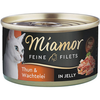 Miamor Feine Filets in Jelly heller Thunfisch & Wachtelei 24x100 g von Miamor