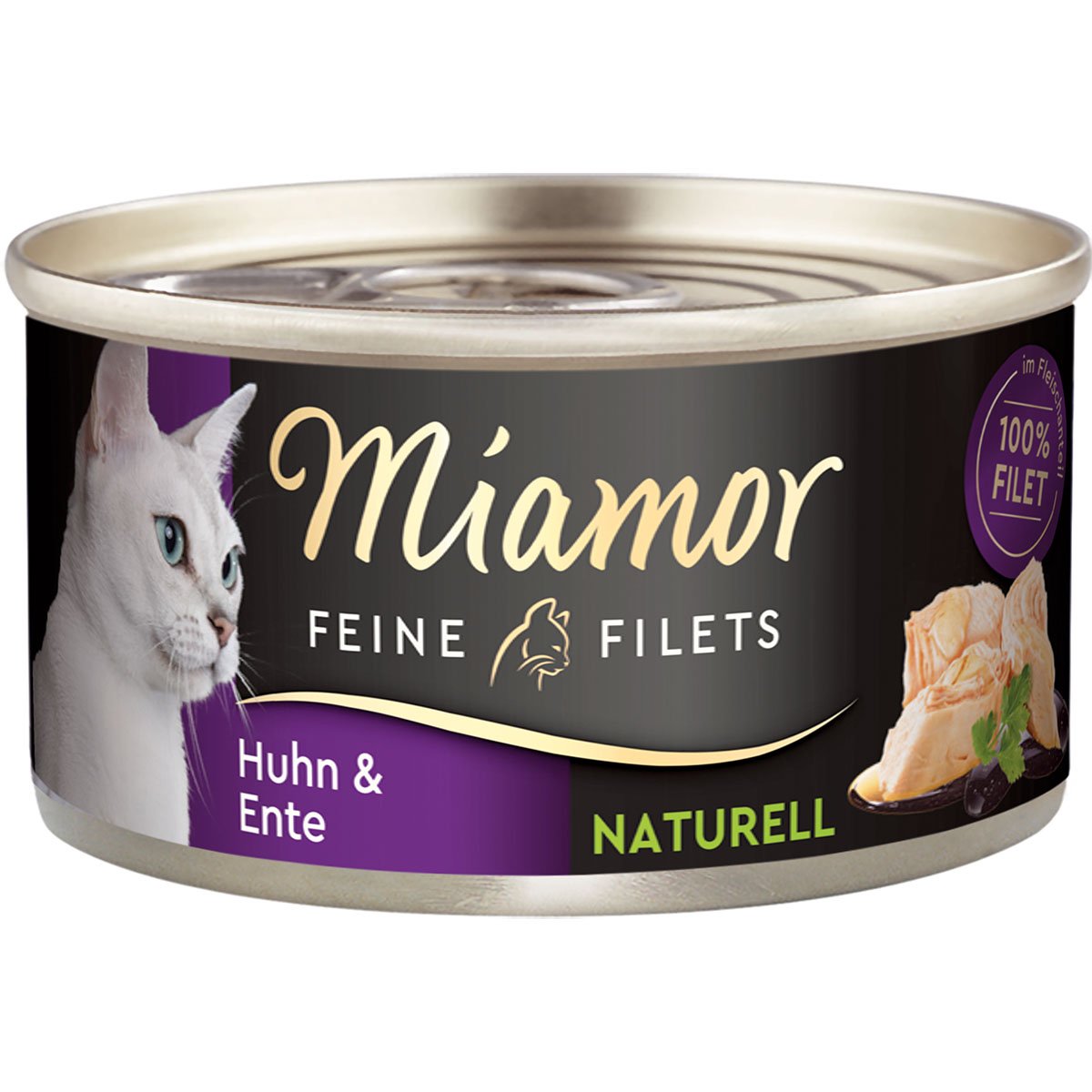 Miamor Feine Filets naturell Huhn & Ente 48x80g von Miamor