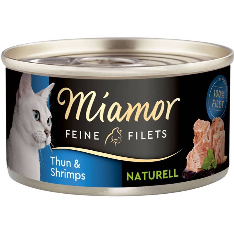 Miamor Feine Filets naturell Thun & Shrimps 24x80g von Miamor