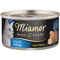 Miamor Feine Filets Naturelle Thunfisch & Shrimps 48x80 g von Miamor