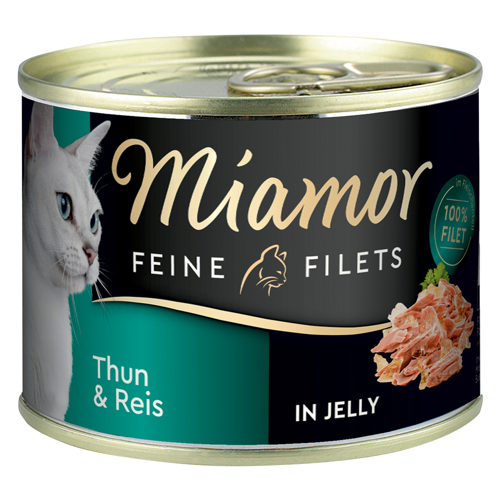 Miamor Feine Filets Probierpaket 12 x 185 g - Mixpaket (4 Sorten) von Miamor