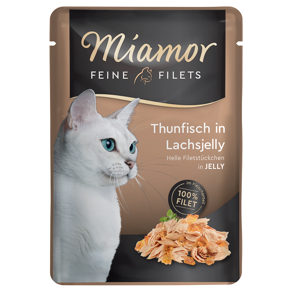 Miamor Feine Filets Pouch 6 x 100 g - Thunfisch in Lachsjelly von Miamor