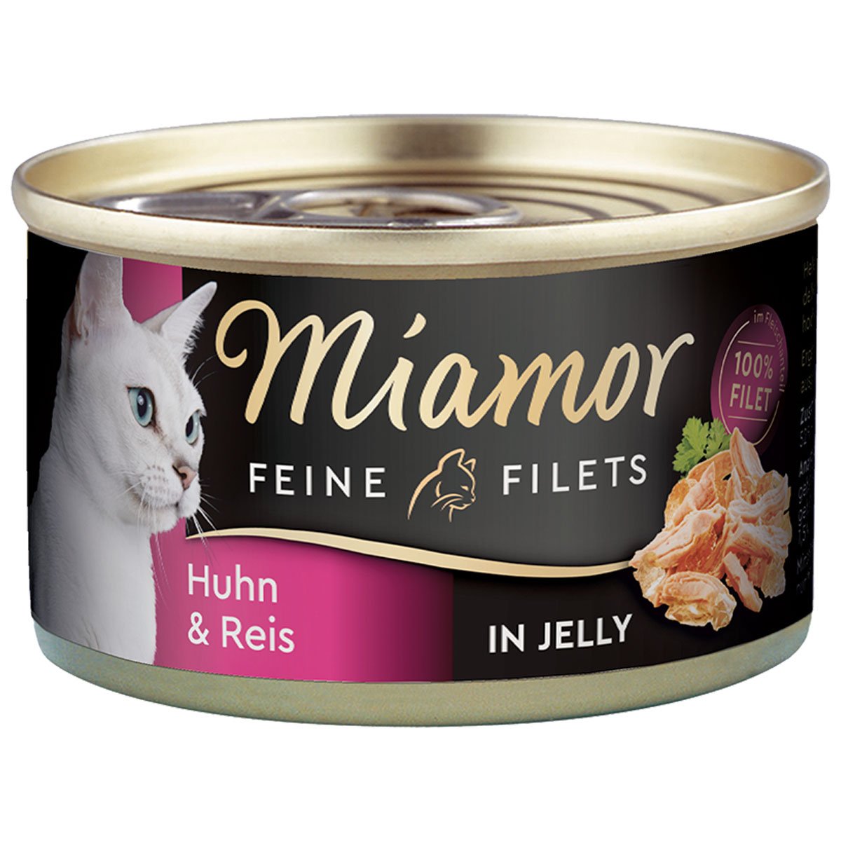 Miamor Feine Filets in Jelly Huhn und Reis 100g Dose 24x100g von Miamor