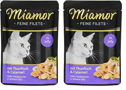 Miamor Feine Filets in Jelly Thun & Calamari 24x100g (Packung mit 2) von Miamor