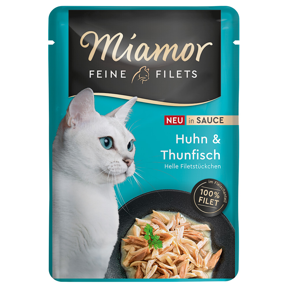 Miamor Feine Filets in Soße 6 x 100 g - Huhn & Thunfisch von Miamor