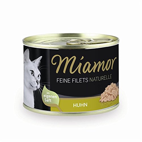 Miamor Feine Filets naturelle Nassfutter für Katzen mit Huhn - 12 x 156 g Dose von Miamor