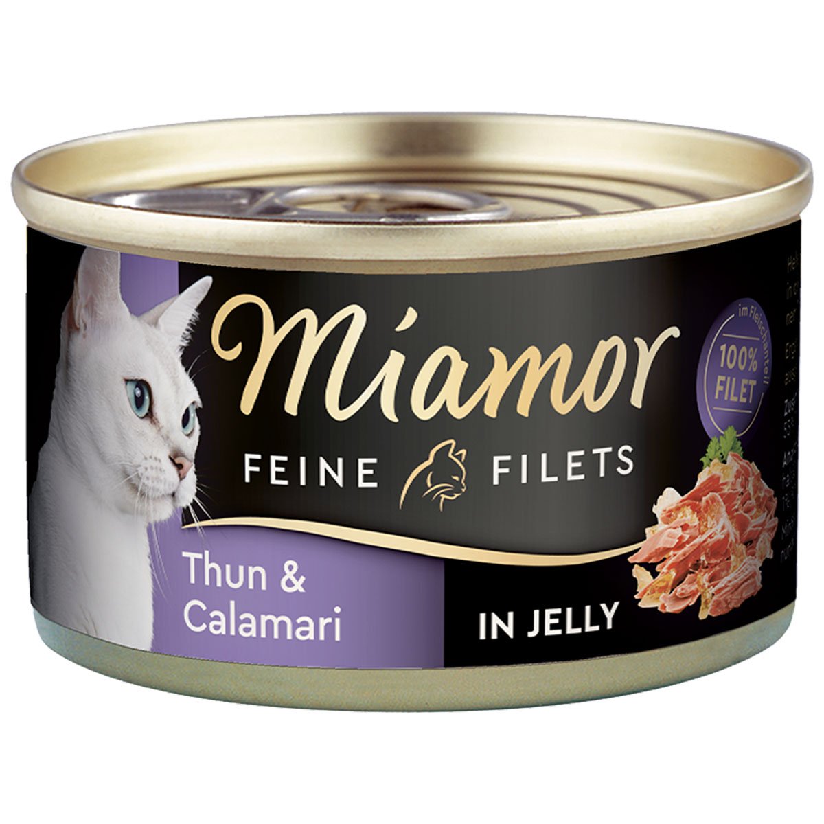 Miamor Katzenfutter Feine Filets in Jelly Thunfisch und Calamari 24x100g von Miamor