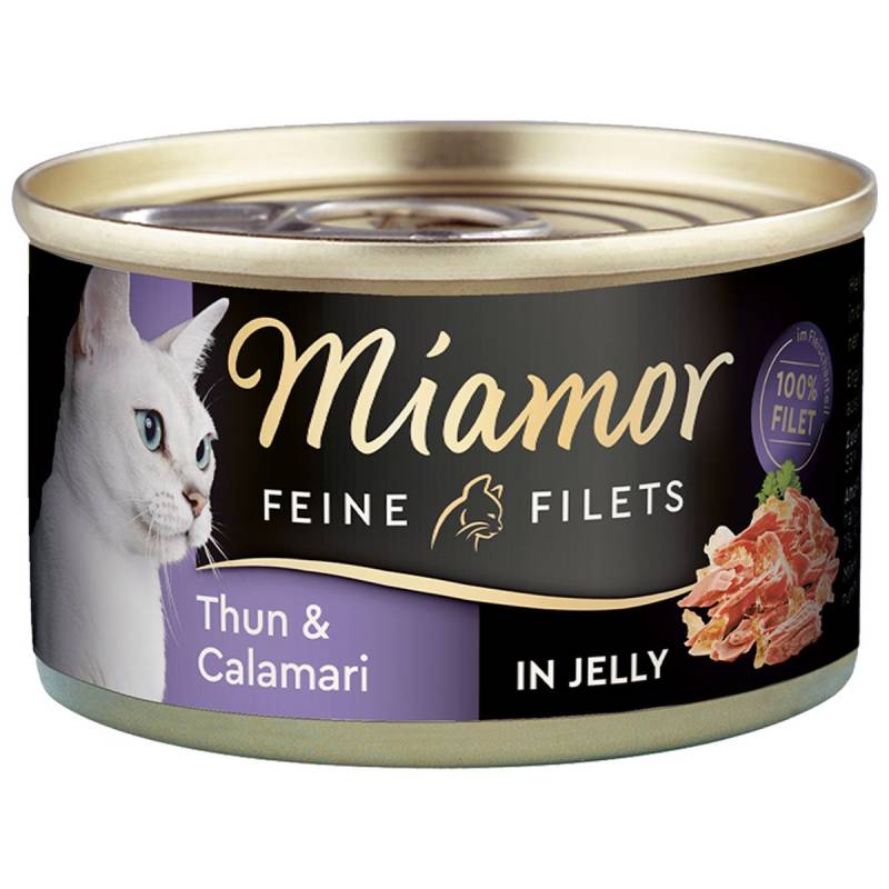 Miamor Katzenfutter Feine Filets in Jelly Thunfisch und Calamari 48x100g von Miamor
