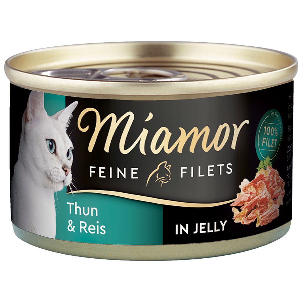 Miamor Katzenfutter Feine Filets in Jelly Thunfisch und Reis 24x100g von Miamor