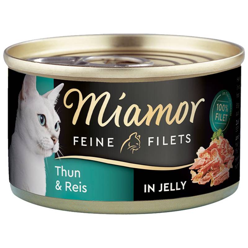 Miamor Katzenfutter Feine Filets in Jelly Thunfisch und Reis 24x100g von Miamor