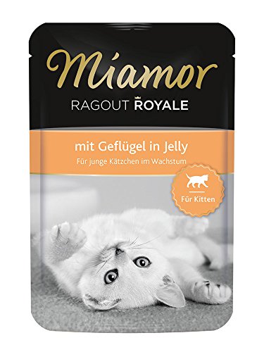 Miamor Katzenfutter Ragout Royal für Kitten mit Geflügel 100 g, 22er Pack (22 x 100 g) von Miamor