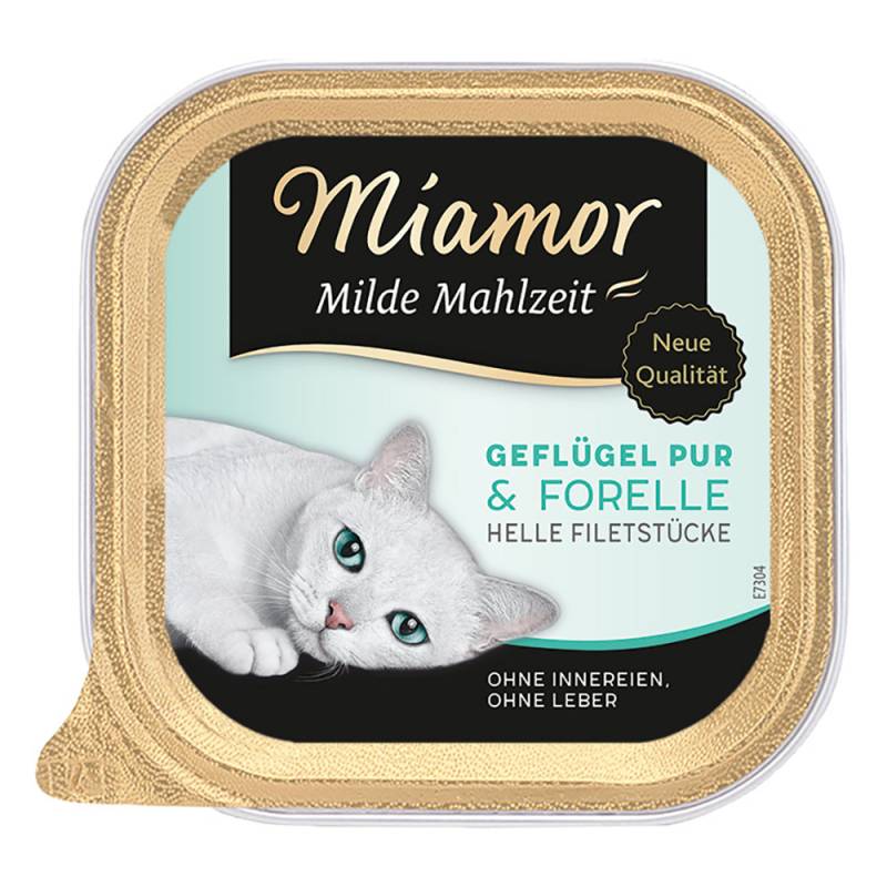 Miamor Milde Mahlzeit 6 x 100 g - Geflügel Pur & Forelle von Miamor