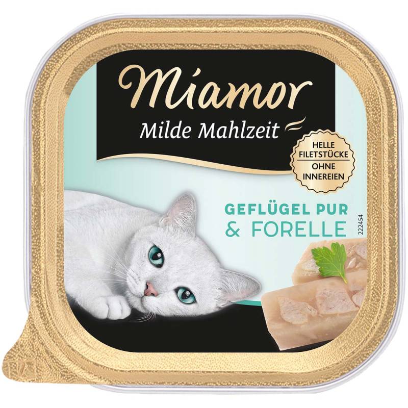 Miamor Milde Mahlzeit Geflügel Pur & Forelle 16x100g von Miamor