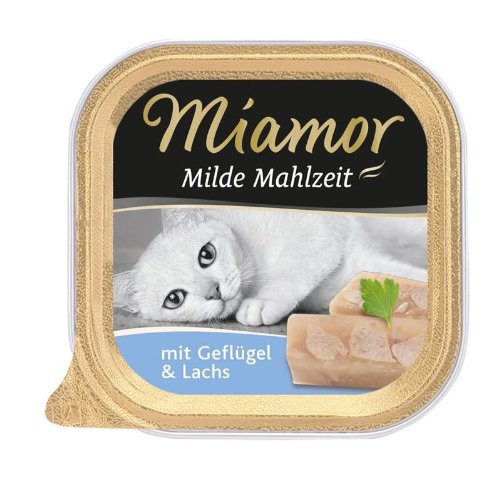 Miamor | Milde Mahlzeit Geflügel Pur & Lachs | 16 x 100 g von Miamor