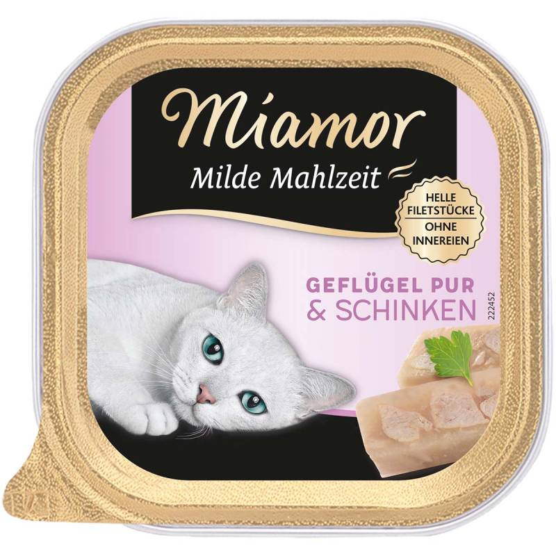 Miamor Milde Mahlzeit Geflügel Pur & Schinken 16x100g von Miamor