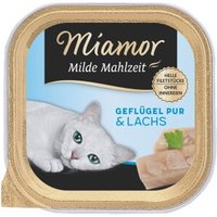 Miamor Milde Mahlzeit Geflügel pur & Lachs 32x100 g von Miamor