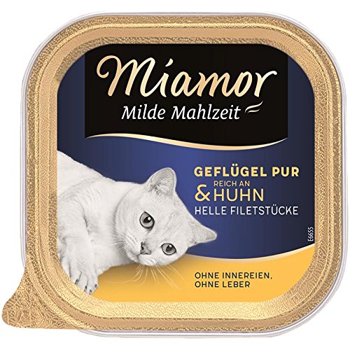 Miamor Milde Mahlzeit Geflügel & Huhn | 16x 100g Katzenfutter von Miamor