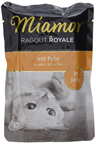 MIAMOR - Ragout Royale in Jelly | Nassfutter in Jelly für ausgewachsene Katzen. Alleinfutter im Frischebeutel ohne Soja, Farb- und Konservierungsstoffe | 22x100g Pute von Miamor