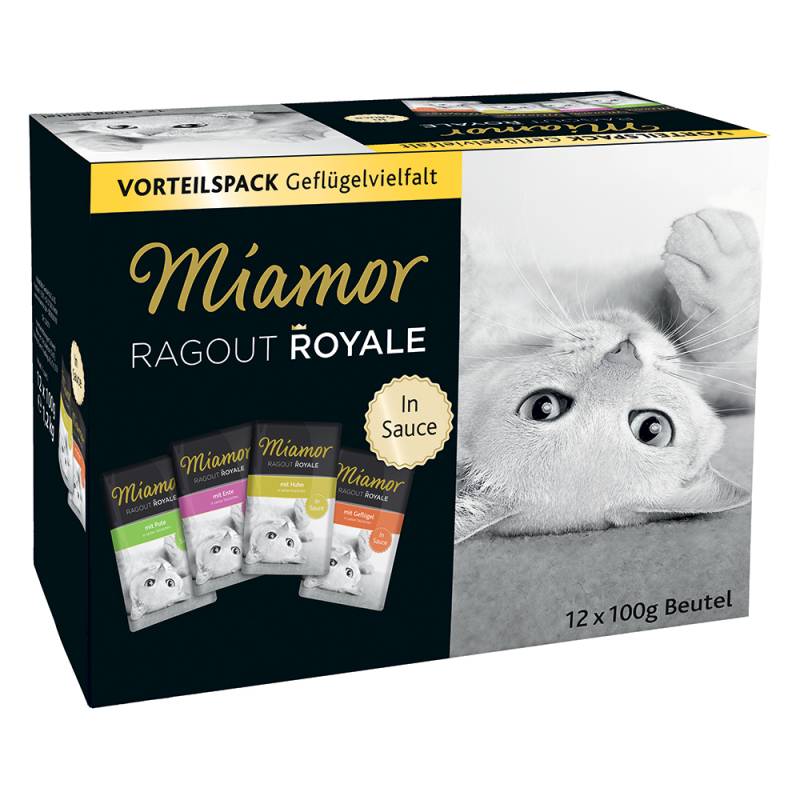 Miamor Ragout Royale - gemischtes Paket - 12 x 100 g Soße (Geflügelvielfalt) von Miamor