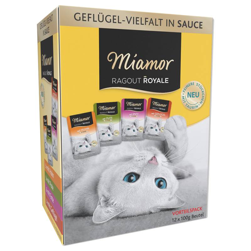 Miamor Ragout Royale - gemischtes Paket - 48 x 100 g Jelly, Soße & Cream (14 Sorten) von Miamor