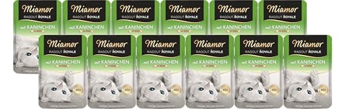 Miamor Ragout Royale in Jelly 12 x 100g Kaninchen | Mit Vitaminen & Mineralstoffen | Getreidefrei & ohne künstliche Zusätze | Bekömmliche und natürliche Katzennahrung von Miamor