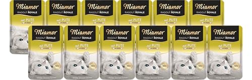 Miamor Ragout Royale in Jelly 12 x 100g Pute | Mit Vitaminen & Mineralstoffen | Getreidefrei & ohne künstliche Zusätze | Bekömmliche und natürliche Katzennahrung von Miamor