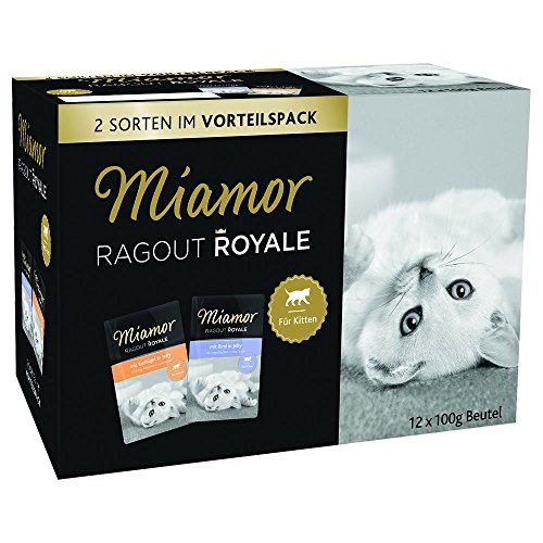 MIAMOR - Ragout Royale in Jelly Multibox Kitten | Nassfutter für Katzenkinder mit Ragout-Stückchen. Alleinfutter im Frischebeutel ohne Soja, Farb- und Konservierungsstoffe | 4x12x100g von Miamor