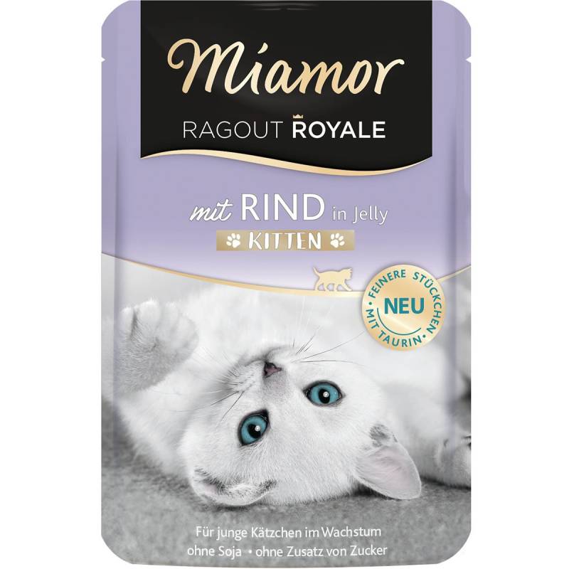 Miamor Ragout Royale Kitten Rind in Jelly 44x100g von Miamor