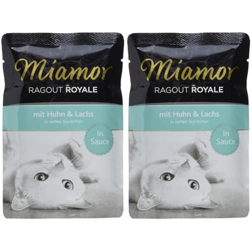 Miamor Ragout Royale in Sauce Huhn & Lachs 22 x 100g (Packung mit 2) von Miamor