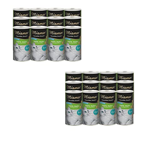 Miamor Sensible Snack Kitten Huhn Pur | 24er Pack | 2 x 12 x 30 g | Einzelfuttermittel für Kitten | Als Belohnung für zwischendurch | Zur Unterstützung von Wachstum und Gesundheit von Miamor