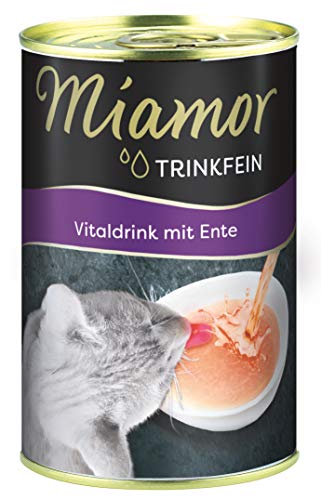 MIAMOR - Vitaldrink | Leckerer Drink für ausgewachsene Katzen zur Förderung der Flüssigkeitsaufnahme. Ergänzungsfutter in der Dose zur Unterstützung der Nierenfunktion | 24x135 ml Ente von Miamor