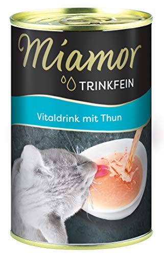 MIAMOR - Vitaldrink | Leckerer Drink für ausgewachsene Katzen zur Förderung der Flüssigkeitsaufnahme. Ergänzungsfutter in der Dose zur Unterstützung der Nierenfunktion | 24x135 ml Thunfisch von Miamor