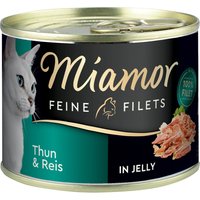 Probierpaket Miamor Feine Filets in Jelly 12 x 185 g - Mix (4 Sorten gemischt) von Miamor