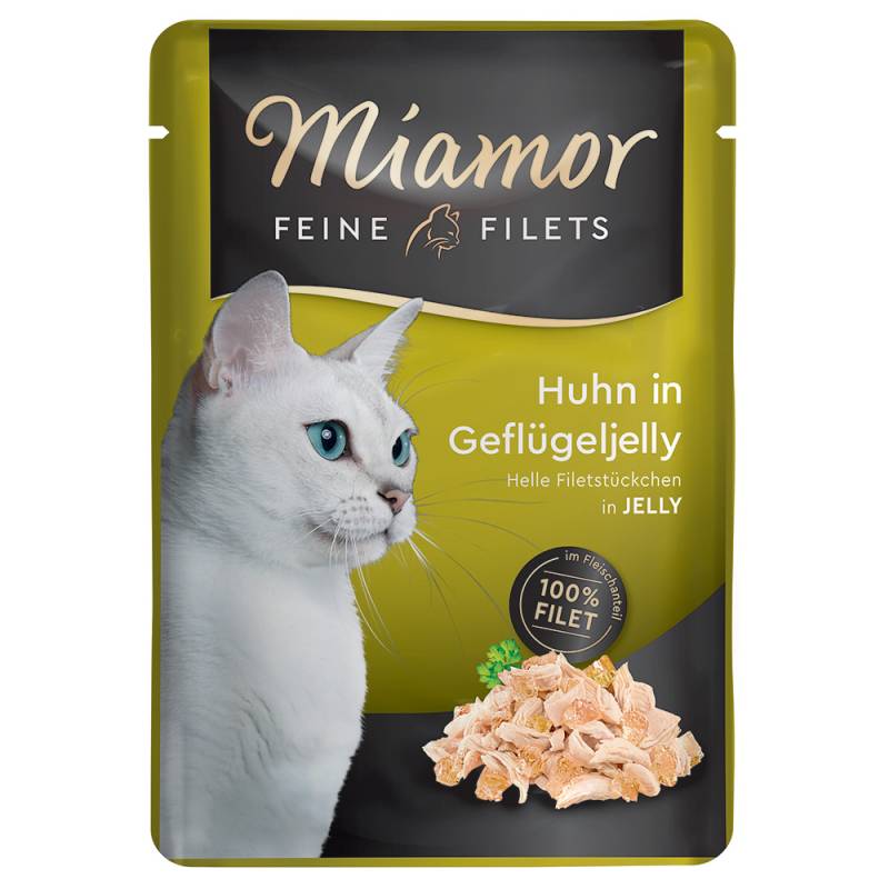 Sparpaket Miamor Feine Filets 24 x 100 g - Huhn in Geflügeljelly von Miamor