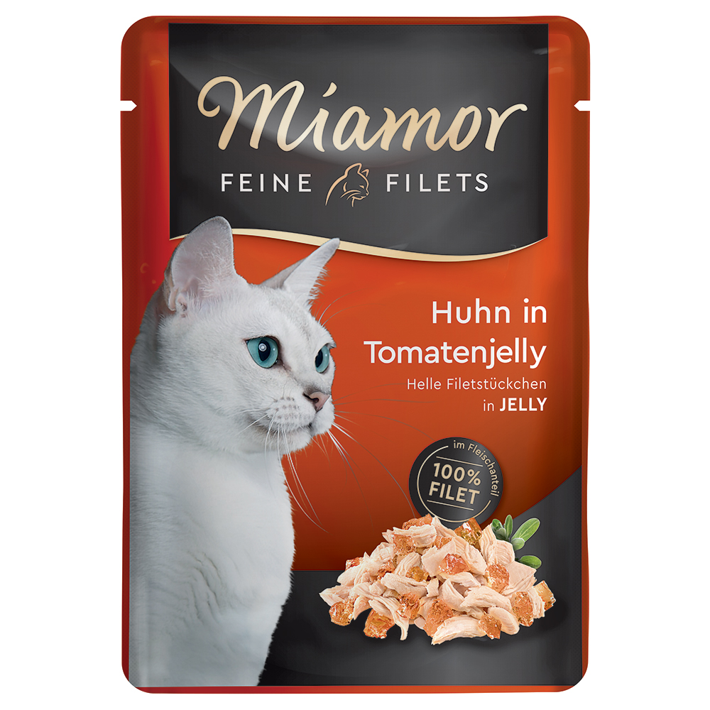 Sparpaket Miamor Feine Filets 24 x 100 g - Huhn & Tomate von Miamor