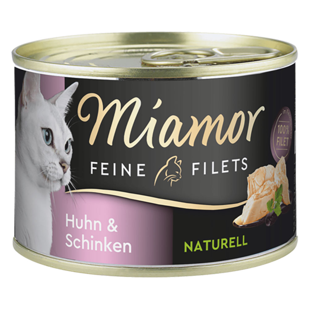 Sparpaket Miamor Feine Filets Naturelle 24 x 156 g - Huhn & Schinken von Miamor