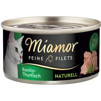 Sparpaket Miamor Feine Filets Naturelle 24 x 80 g - Bonito Thunfisch von Miamor