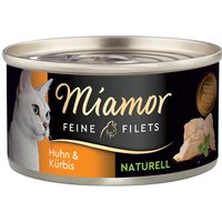 Sparpaket Miamor Feine Filets Naturelle 24 x 80 g - Huhn & Kürbis von Miamor