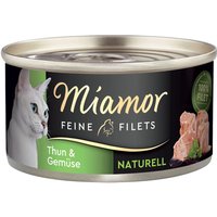 Sparpaket Miamor Feine Filets Naturelle 24 x 80 g - Thunfisch & Gemüse von Miamor