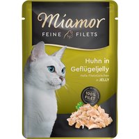 Sparpaket Miamor Feine Filets in Jelly Pouch 24 x 100 g - Huhn in Geflügeljelly von Miamor