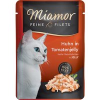 Sparpaket Miamor Feine Filets in Jelly Pouch 24 x 100 g - Huhn in Tomatenjelly von Miamor