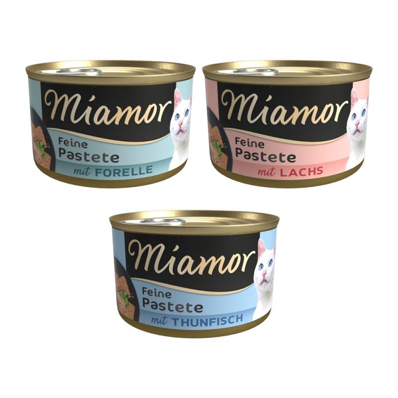 Sparpaket Miamor Pastete 12 x 85 g - Mixpaket Fisch (3 Sorten) von Miamor