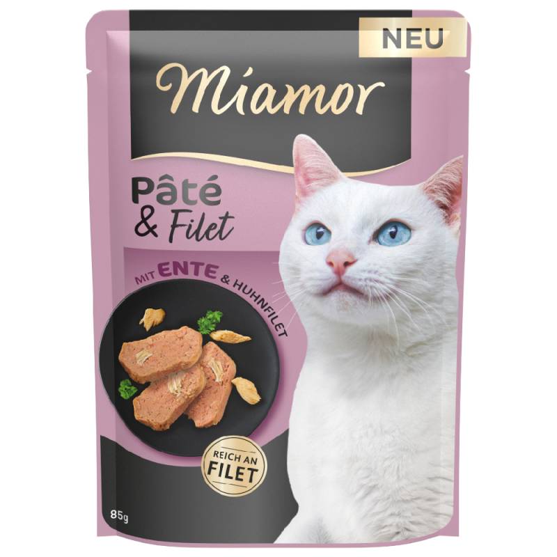 Sparpaket Miamor Pâté & Filet 30 x 85 g - mit Ente von Miamor