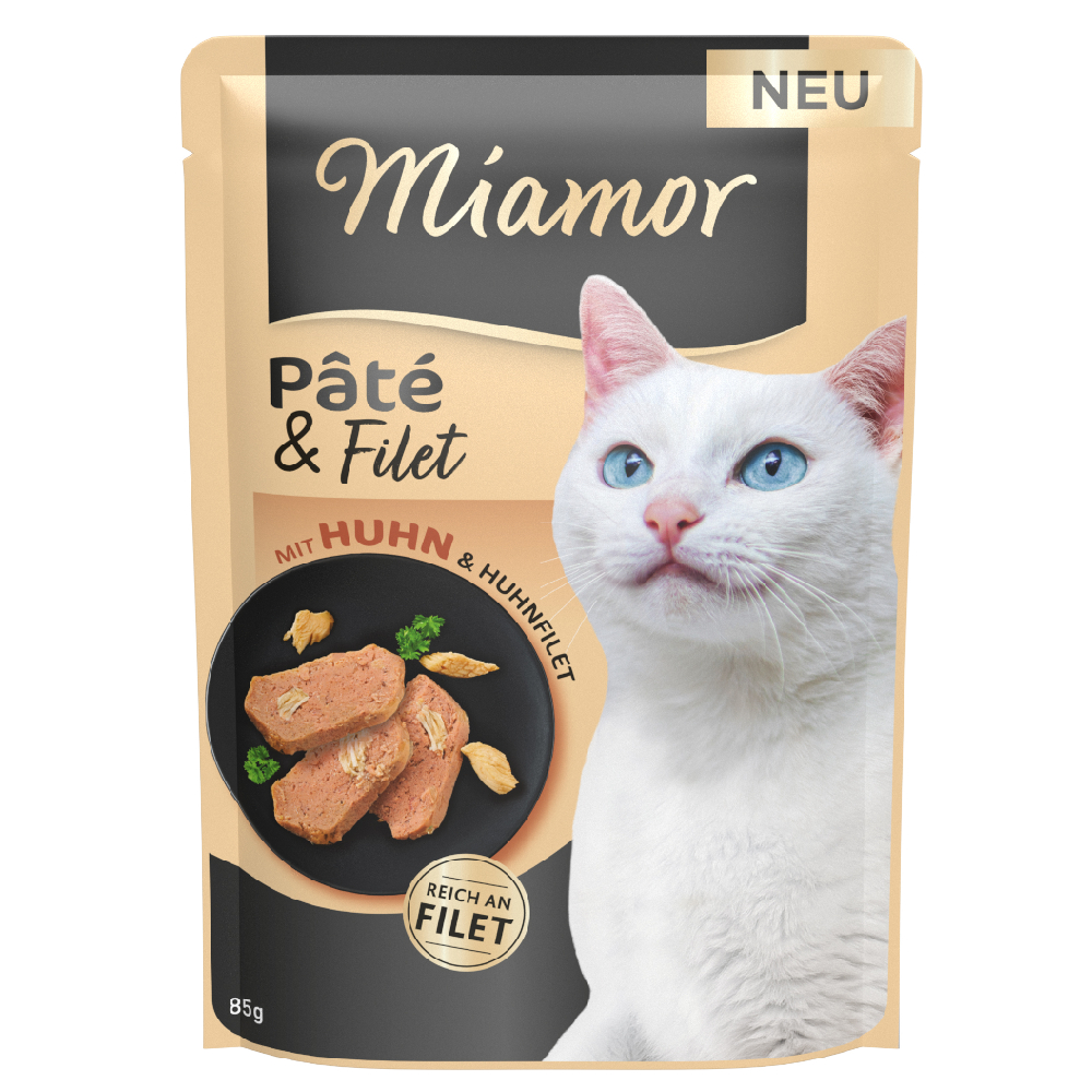 Sparpaket Miamor Pâté & Filet 30 x 85 g - mit Huhn von Miamor