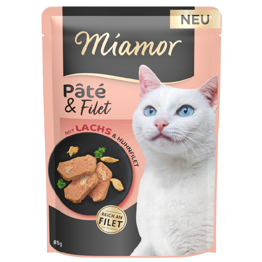 Sparpaket Miamor Pâté & Filet 30 x 85 g - mit Lachs von Miamor