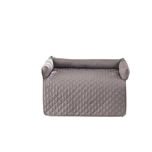 Miaogoo Comfy Haustier-Sofa-Schutzbezug, weiches Hundebett Katze Hundematte, Möbelschutz für Hunde, Katzen, Welpen, wasserdichte rutschfeste Haustier-Schlafmatte (75 x 75 cm, Hellgrau) von Miaogoo