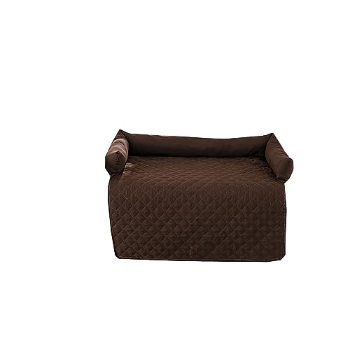 Miaogoo Comfy Haustier-Sofa-Schutzbezug, weiches Hundebett Katze und Hundematte, Möbelschutz für Hunde, Katzen, Welpen, wasserdichte rutschfeste Haustier-Schlafmatte (75 x 75 cm, braun) von Miaogoo