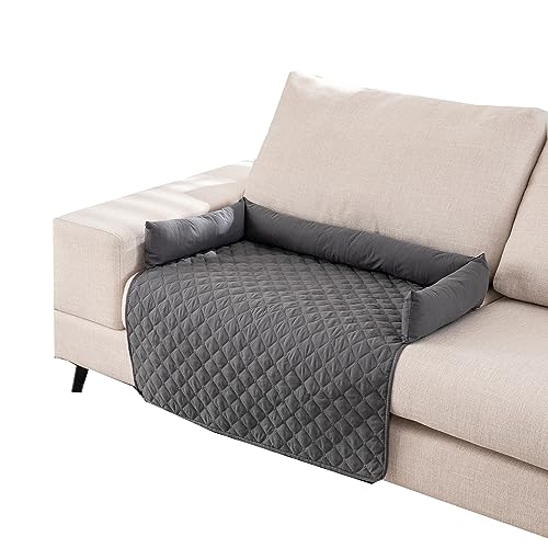 Miaogoo Gemütliches Hunde-Sofa-Bett, wasserdichter Haustiermöbelschutz, rutschfester Sofabett-Bezug, waschbares Hunde-Katzenkissen für mittelgroße und große Hunde und Katzen (75 x 120 cm, Dunkelgrau) von Miaogoo