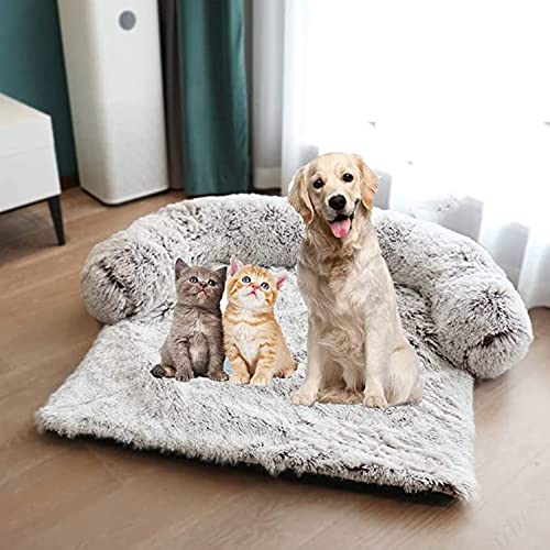 Miaogoo Gemütliches Katzen-Hundebett mit Reißverschluss, abnehmbares Haustier-Schlafkissen, Schlafsofa, beruhigende Polsterung, weich, warm, Haustierbett, rutschfest, waschbar, für Katze und Hund (115 von Miaogoo